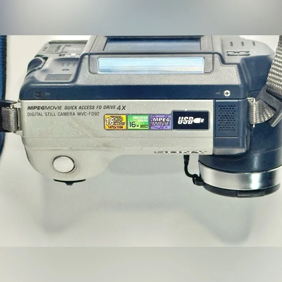 SONY FD Mavica MVC-FD92 Digital Camera 1.6MP Works Battery